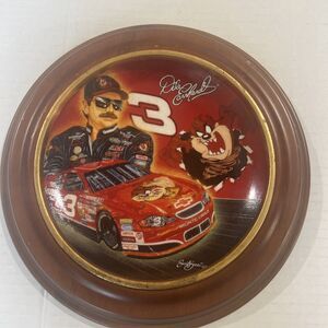Nascar Motorsport Hot Property! Dale Earnhardt & Tasmanian Devil Plate 9" wood